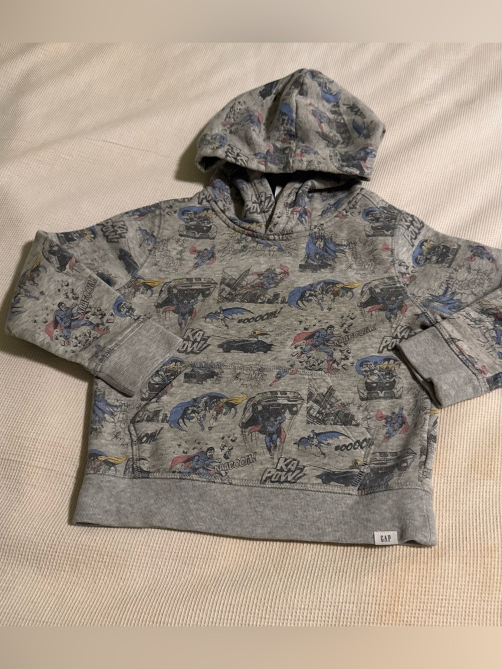 GAP Toddler Light Gray DC Logo Hoodie
